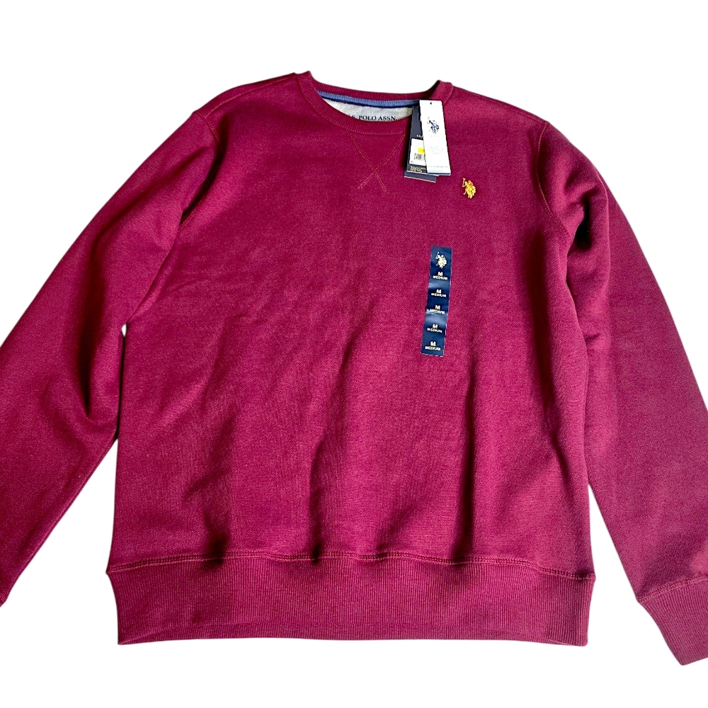 Polo by Ralph Lauren Men's Maroon Crewneck Sweater